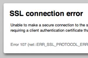 Исправление ошибки SSL в Google Chrome